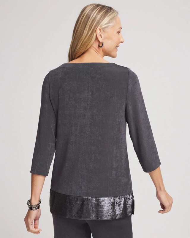 Travelers Sequin Trim Tunic - image 3